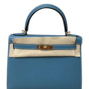 Hermès Kelly Sellier 28 Blue Jean  75 Epsom 2024 W