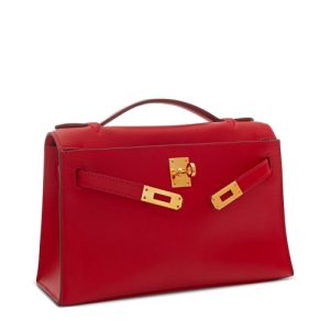 Hermès Kelly Pochette O5 Rouge Radieux Swift 2025 K