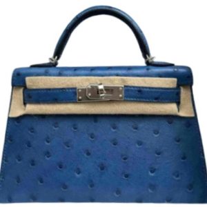 Hermès Kelly  20 Indigo Aizome Ostrich 2025 W