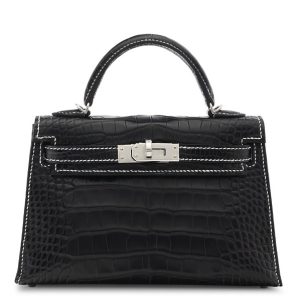 Hermès Kelly HSS 20 Black 89 Alligator Matt 2024 B
