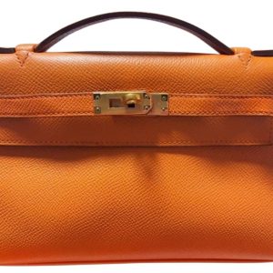 Hermès Kelly Pochette & Sellier Orange Poppy 8V Epsom 2011