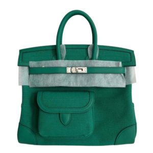 Hermès Birkin Cargo 25 Vert Vertigo U4 Toile, Swift 2024 W