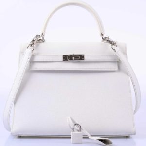 Hermès Kelly Sellier 25 New White 0U Epsom 2025 K