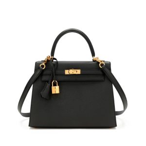 Hermès Kelly Sellier 32 Black 89 Epsom 2025 K