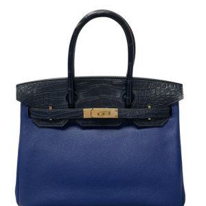 Hermès Birkin Touch 30 Blue Marine 78, Blue Saphir T7 Alligator Matt, Novillo 2021 Z