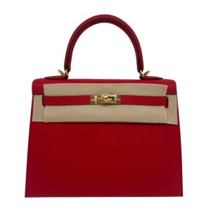 Hermès Kelly Sellier 25 O5 Rouge Radieux Epsom 2025 K