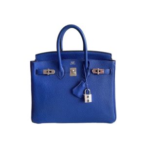 Hermès Birkin  25 Blue Electric 7T Togo 2012 P