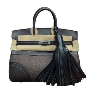 Hermès Birkin Go Team 25 Black 89, Chocolat  47, Ebene  46, New White 0U Swift, Feutre 2025 W