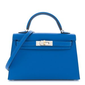 Hermès Kelly Sellier 20 Blue Hydra  T71 Epsom 2025 W