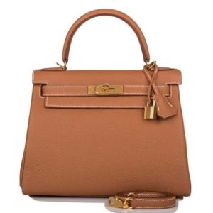 Hermès Kelly  28 Gold 37 Togo