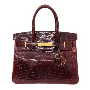 Hermès Birkin  30 Bordeaux  57 Niloticus Crocodile Shiny 2016 X