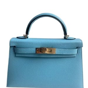 Hermès Kelly Sellier & Verso 20 Blue Celeste 7N Epsom 2025 K