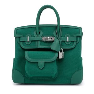 Hermès Birkin Cargo 25 Vert Vertigo U4 Swift, Toile 2025 K