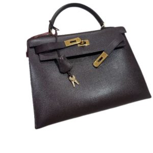 Hermès Kelly  32 Chocolat  47 Epsom 1992 V