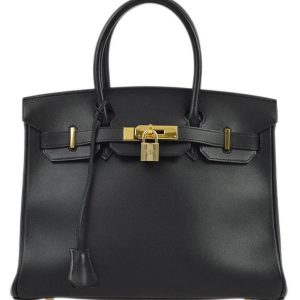 Hermès Birkin  30 Black 89 Evercalf 2001 E