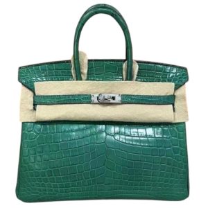 Hermès Birkin  25 Vert Malachite Z6 Alligator Matt 2013 Q